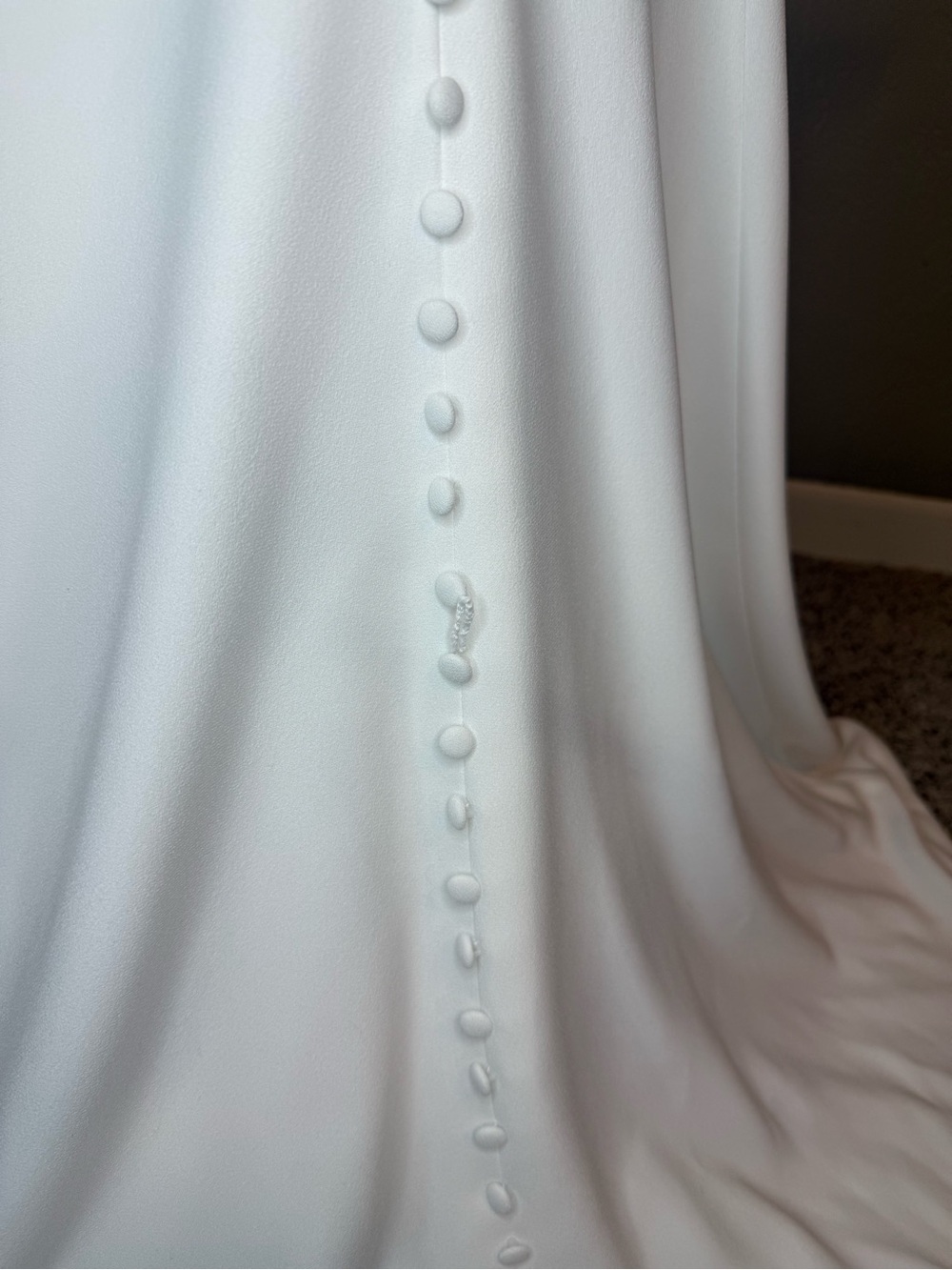 Elegant White Lace Halter Bridal Gown - Picture 6 of 17